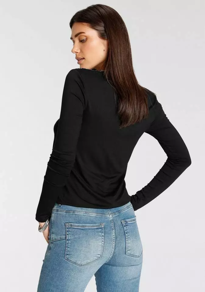 Melrose V-Shirt mit Schulterdekoration 4 Melrose V-Shirt mit Schulterdekoration – Bild 2