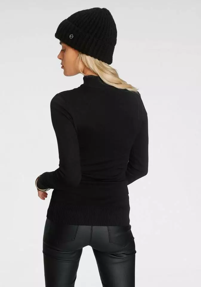 Melrose Stehkragenpullover mit Streifen-Mesh - NEUE KOLLEKTION 4 Melrose Stehkragenpullover mit Streifen-Mesh - NEUE KOLLEKTION – Bild 2