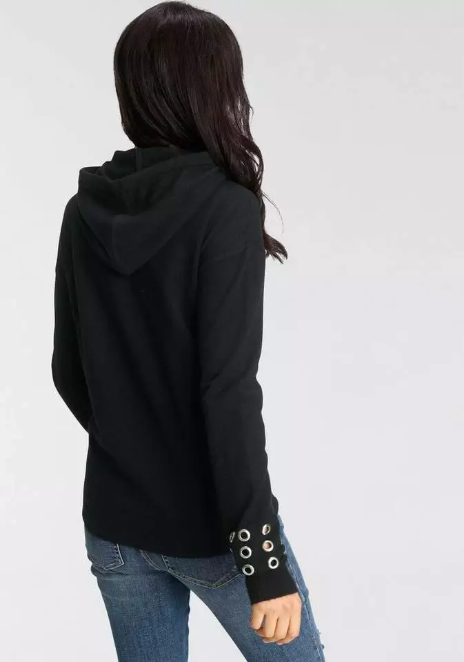 Melrose Strickpullover mit Kapuze und Ösen-Details - NEUE KOLLEKTION 5 Melrose Strickpullover mit Kapuze und Ösen-Details - NEUE KOLLEKTION – Bild 3