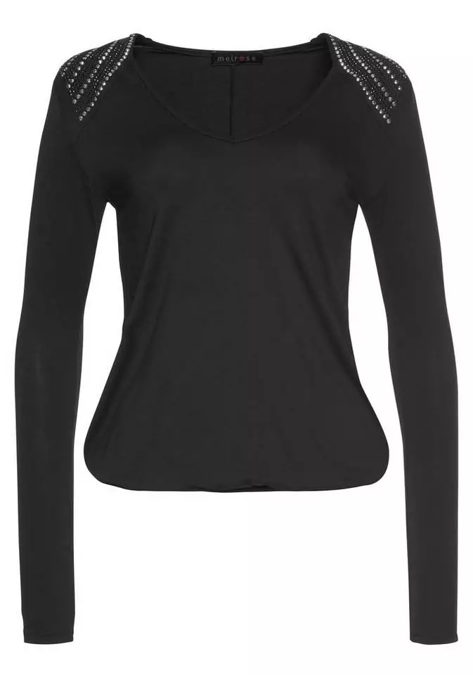 Melrose V-Shirt mit Schulterdekoration 7 Melrose V-Shirt mit Schulterdekoration – Bild 5