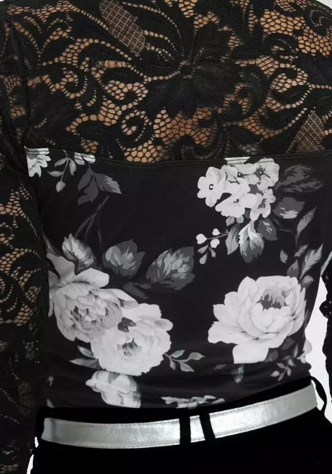 Melrose 3/4-Arm-Shirt mit Spitze und Zierschnalle 9 Melrose 3/4-Arm-Shirt mit Spitze und Zierschnalle – Bild 7