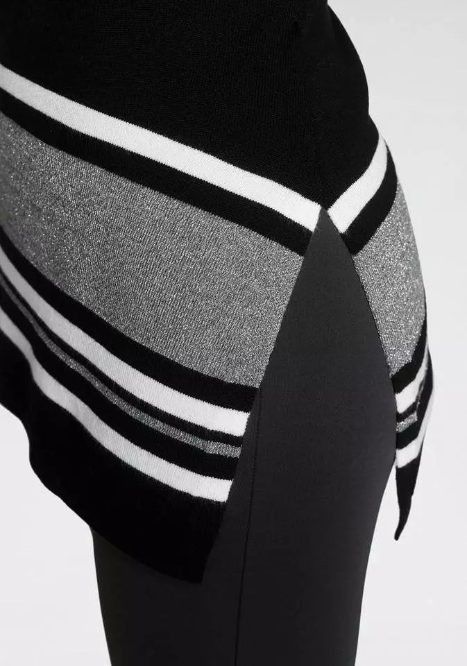 Melrose Stehkragenpullover in asymmetrischem Design mit Streifen 6 Melrose Stehkragenpullover in asymmetrischem Design mit Streifen – Bild 4