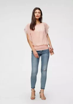 Melrose Chiffonbluse mit Zierperlen Marine, Rosa 19 Melrose Chiffonbluse mit Zierperlen Marine, Rosa -Melrose Verkaufsshop 0cc56457 d843 5631 a985 c4939651b469