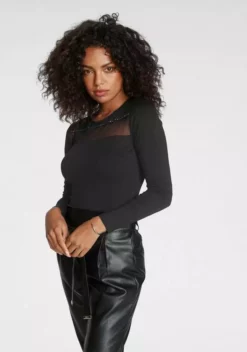 Melrose Rundhalsshirt mit transparentem Mesh-Streifen 13 Melrose Rundhalsshirt mit transparentem Mesh-Streifen -Melrose Verkaufsshop 0e288aeb 792b 52eb bc3d 1261e67ca5b9