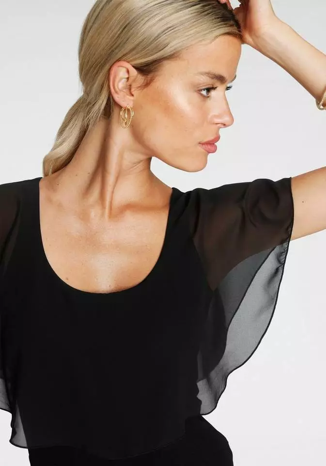 Melrose Kurzarmshirt mit Chiffon 5 Melrose Kurzarmshirt mit Chiffon – Bild 3