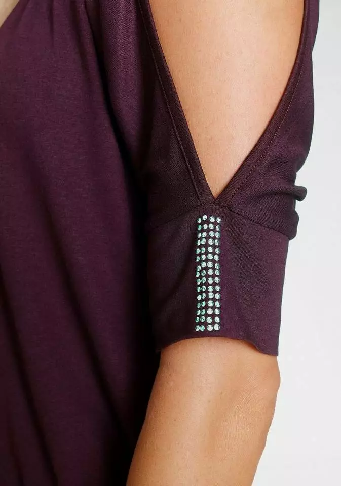 Melrose Longshirt mit Glitzersteinen 6 Melrose Longshirt mit Glitzersteinen – Bild 4