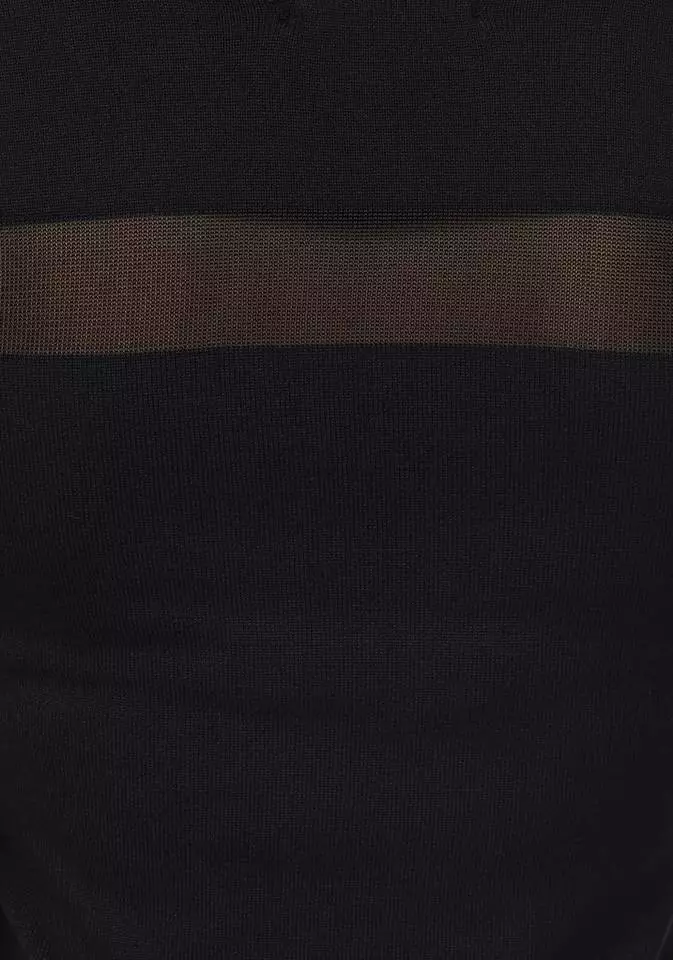 Melrose 3/4 Arm-Pullover mit transparenten Streifen Braun, Schwarz 8 Melrose 3/4 Arm-Pullover mit transparenten Streifen Braun, Schwarz – Bild 6