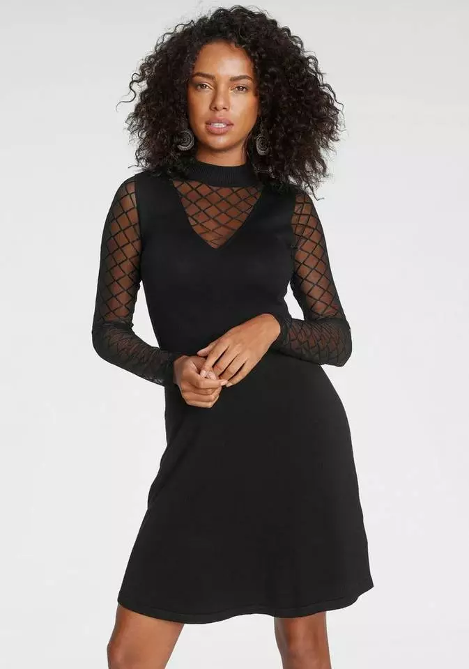 Melrose Strickkleid mit Grafik-Mesh - NEUE KOLLEKTION 9 Melrose Strickkleid mit Grafik-Mesh - NEUE KOLLEKTION – Bild 7