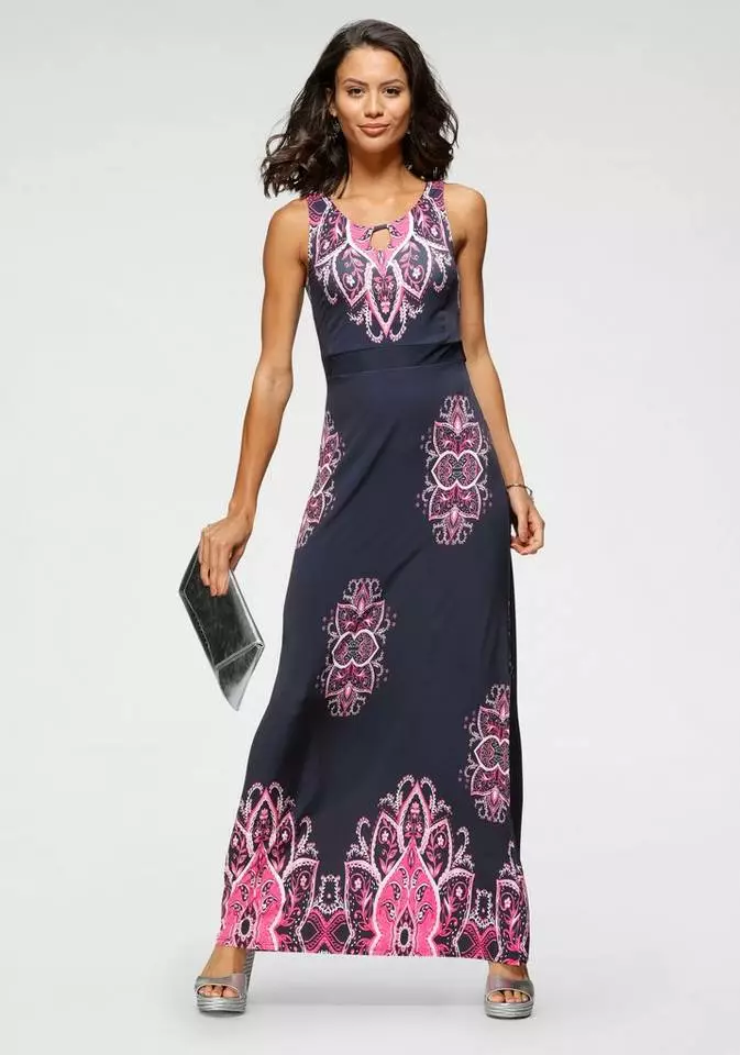 Melrose Maxikleid mit femininen Ornamenten 3 Melrose Maxikleid mit femininen Ornamenten