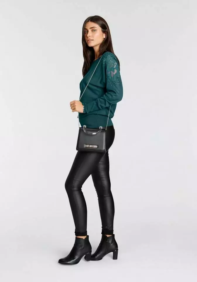 Melrose Fledermauspullover mit Blumen-Applikation und Glitzersteinen 6 Melrose Fledermauspullover mit Blumen-Applikation und Glitzersteinen – Bild 4