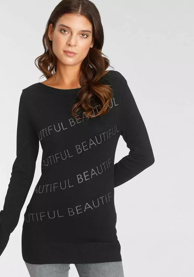 Melrose Strickpullover mit Glitzersteinen - NEUE KOLLEKTION 5 Melrose Strickpullover mit Glitzersteinen - NEUE KOLLEKTION – Bild 3