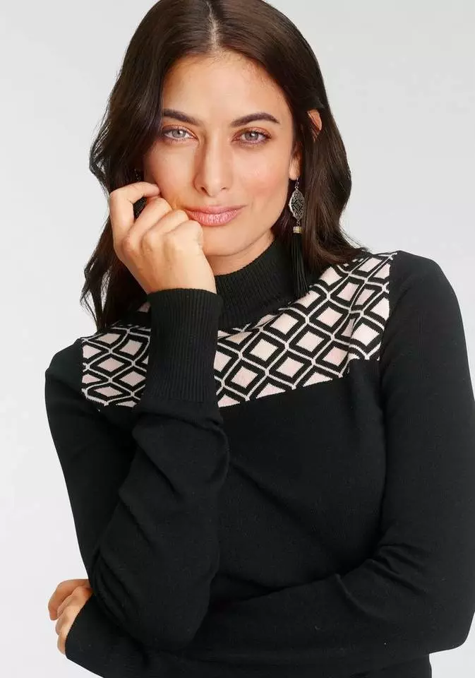 Melrose Stehkragenpullover mit Strickmuster - NEUE KOLLEKTION 4 Melrose Stehkragenpullover mit Strickmuster - NEUE KOLLEKTION – Bild 2