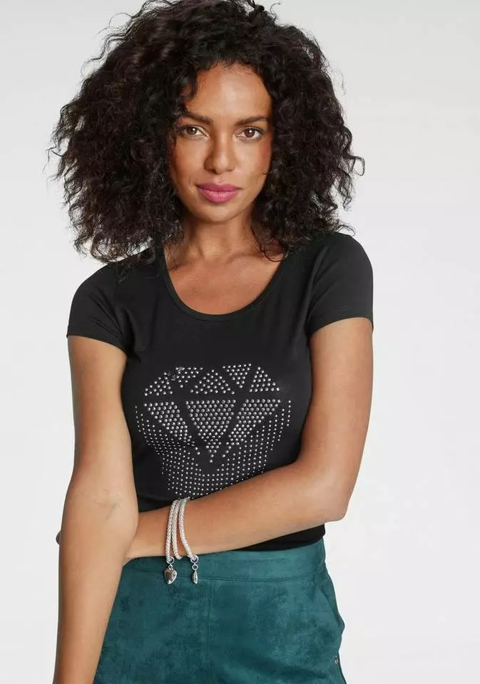 Melrose Rundhalsshirt mit Ziernieten 3 Melrose Rundhalsshirt mit Ziernieten