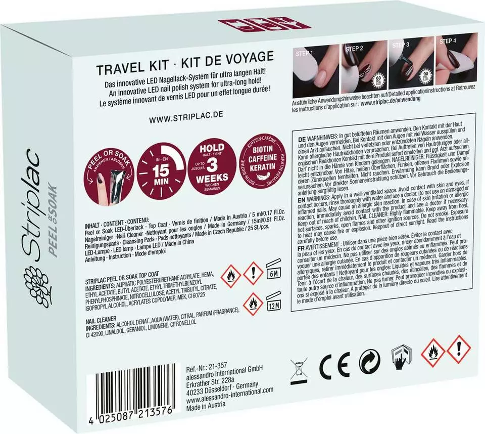 alessandro international Nagellack-Set »Striplac Travel Kit«, 4-tlg. 5 alessandro international Nagellack-Set »Striplac Travel Kit«, 4-tlg. – Bild 3