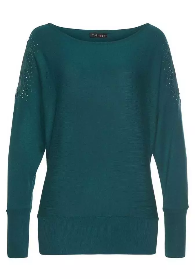 Melrose Fledermauspullover mit Blumen-Applikation und Glitzersteinen 7 Melrose Fledermauspullover mit Blumen-Applikation und Glitzersteinen – Bild 5