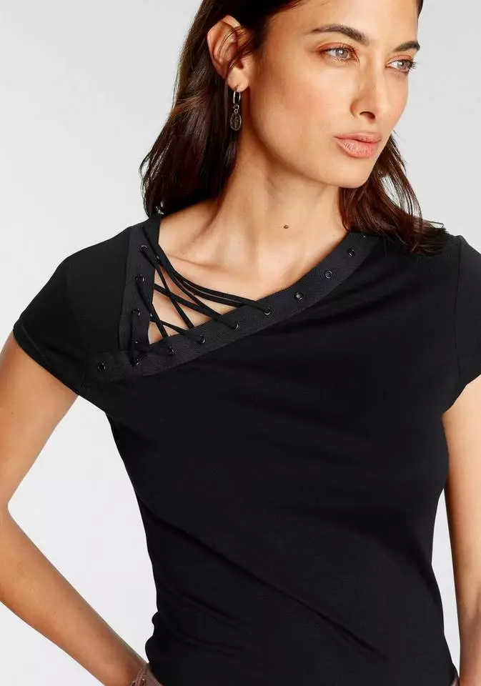 Melrose T-Shirt mit Zierschnürung - NEUE KOLLEKTION 4 Melrose T-Shirt mit Zierschnürung - NEUE KOLLEKTION – Bild 2