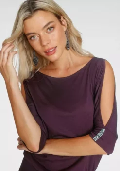 Melrose Longshirt mit Glitzersteinen