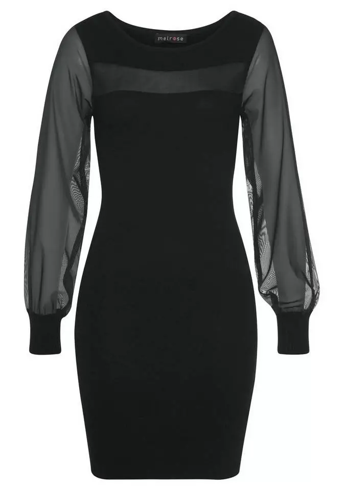 Melrose Strickkleid mit transparenten Ärmel und Streifen - NEUE KOLLEKTION 9 Melrose Strickkleid mit transparenten Ärmel und Streifen - NEUE KOLLEKTION – Bild 7