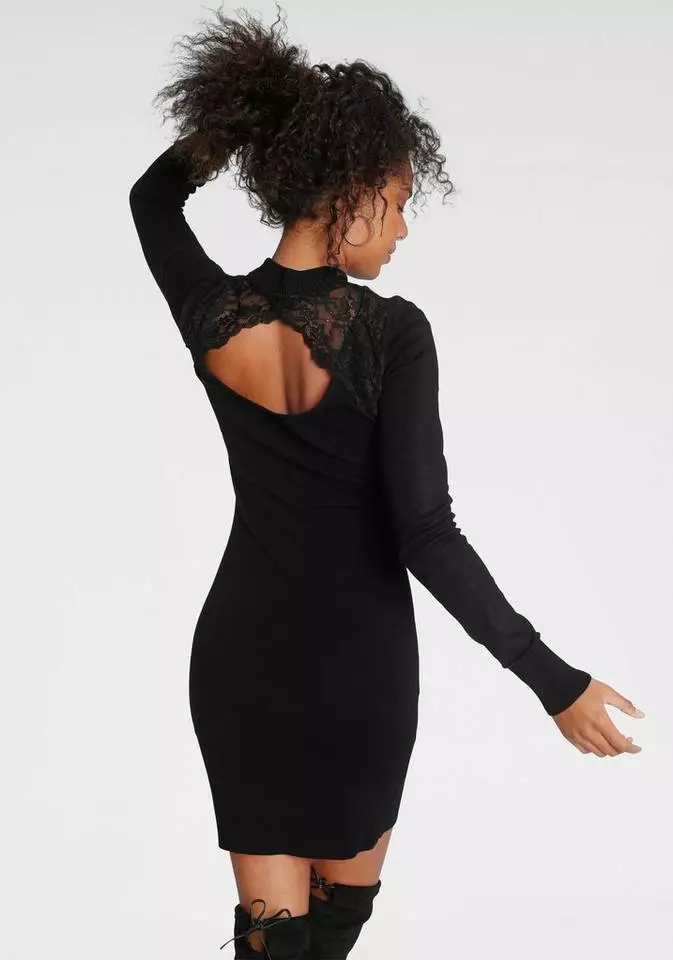 Melrose Strickkleid mit Spitze am Rücken 3 Melrose Strickkleid mit Spitze am Rücken