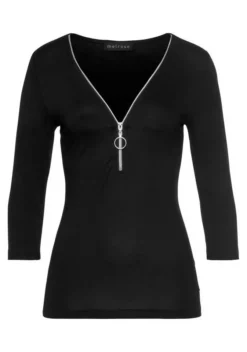 Melrose Langarmshirt mit Reißverschluss -Melrose Verkaufsshop 3052ebaa 2d37 553a af26 640c301b3898