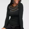 Melrose Rundhalspullover mit Mesh und Glitzersteinen 2 Melrose Rundhalspullover mit Mesh und Glitzersteinen -Melrose Verkaufsshop 31faea4b b2af 517c b3bb 4baf7ba1091e