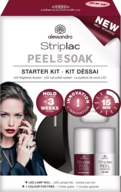 alessandro international UV-Nagellack-Set »STRIPLAC PEEL OR SOAK STARTER KIT -VEGAN«, 10-tlg.