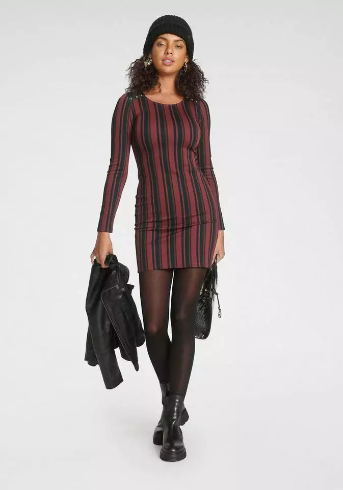 Melrose Jerseykleid in Streifen-Design mit Ziernieten 10 Melrose Jerseykleid in Streifen-Design mit Ziernieten – Bild 8