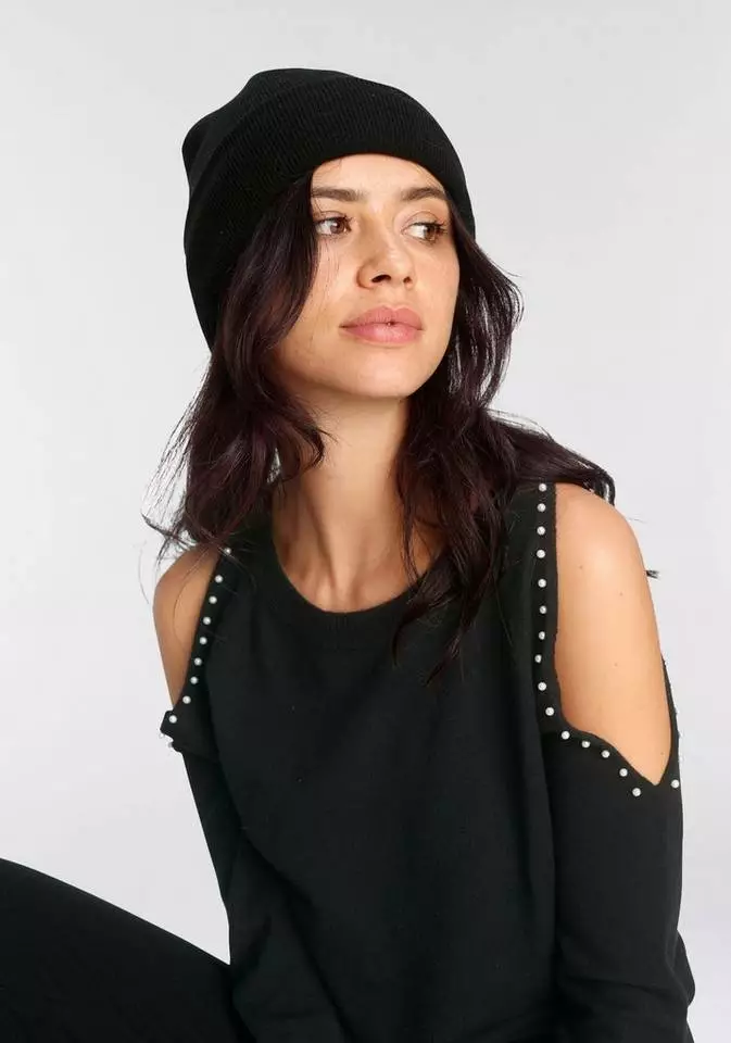 Melrose Freizeitanzug, aus Strick mit Perlen-Details - NEUE KOLLEKTION Schwarz, Beige-meliert 10 Melrose Freizeitanzug, aus Strick mit Perlen-Details - NEUE KOLLEKTION Schwarz, Beige-meliert – Bild 8