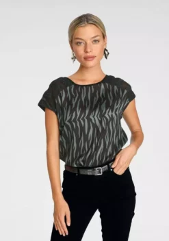 Melrose Shirtbluse mit Glanzgarn und Mesh Schwarz-grau-gemustert, Schwarz-rot-geblümt 17 Melrose Shirtbluse mit Glanzgarn und Mesh Schwarz-grau-gemustert, Schwarz-rot-geblümt -Melrose Verkaufsshop 40a9de80 a8e4 57ba 8455 6bf23bb587e2