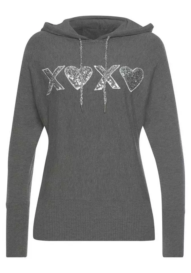 Melrose Fledermauspullover mit Kapuze und Pailletten-Stickerei 8 Melrose Fledermauspullover mit Kapuze und Pailletten-Stickerei – Bild 6
