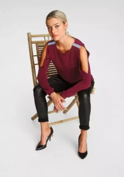 Melrose Langarmshirt mit Strassdetail Schwarz, Schwarz-weiß-rosé, Dunkelrot 17 Melrose Langarmshirt mit Strassdetail Schwarz, Schwarz-weiß-rosé, Dunkelrot -Melrose Verkaufsshop 47ef971b a757 52a6 96f8 601ef3b8bbf5