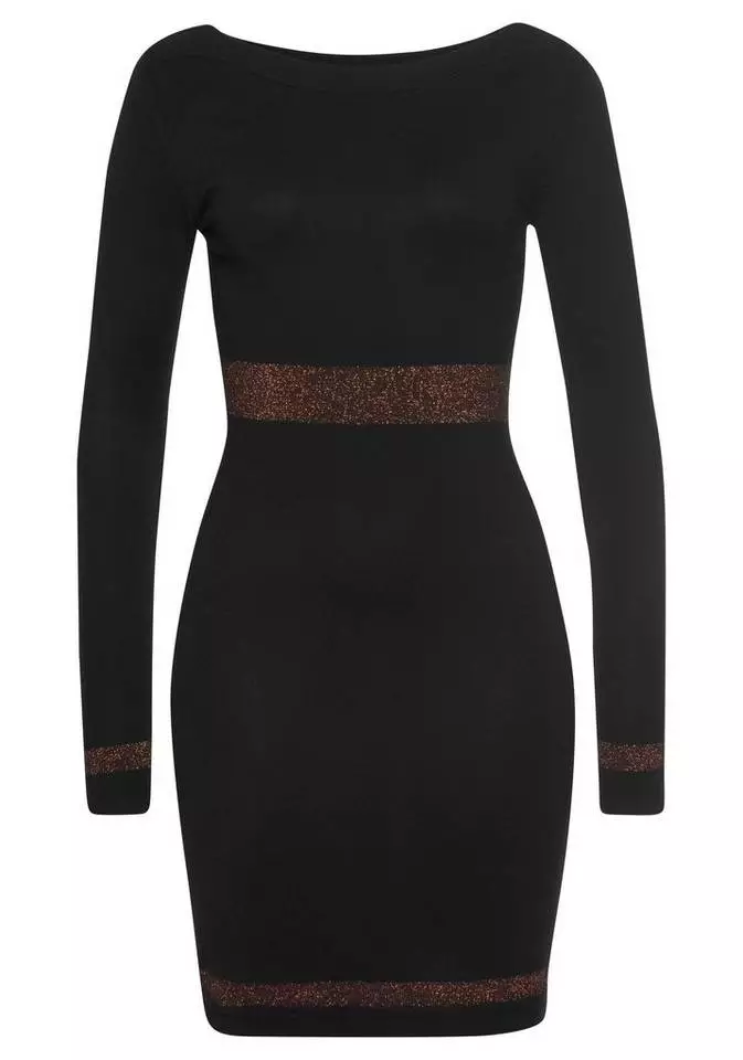 Melrose Strickkleid mit Streifen aus Glanzgarn 8 Melrose Strickkleid mit Streifen aus Glanzgarn – Bild 6