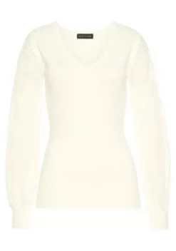 Melrose V-Ausschnitt-Pullover mit Ärmeln aus Spitze Schwarz, Wollweiß 16 Melrose V-Ausschnitt-Pullover mit Ärmeln aus Spitze Schwarz, Wollweiß -Melrose Verkaufsshop 4b9dce4c 9c34 5ae8 b2a1 ad8387c5c830