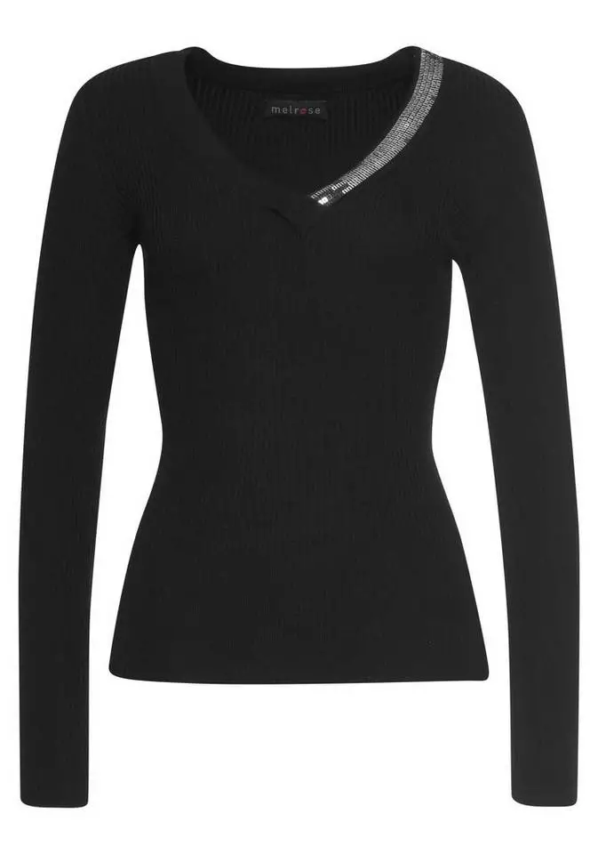 Melrose V-Ausschnitt-Pullover mit Pailletten 8 Melrose V-Ausschnitt-Pullover mit Pailletten – Bild 6