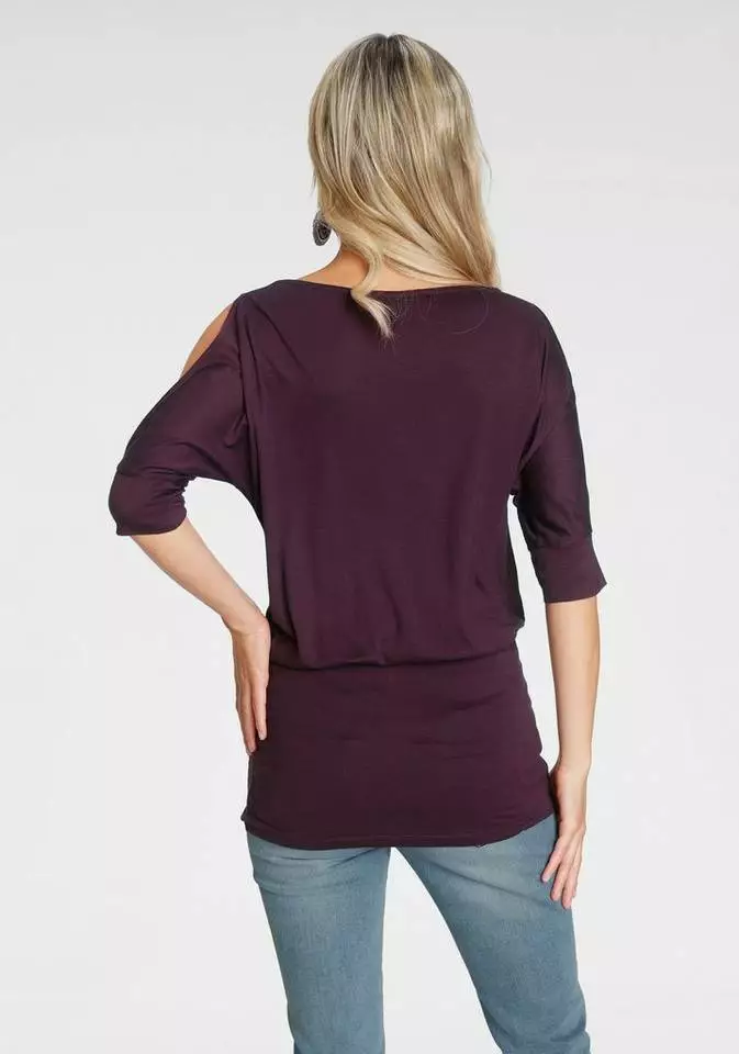 Melrose Longshirt mit Glitzersteinen 4 Melrose Longshirt mit Glitzersteinen – Bild 2