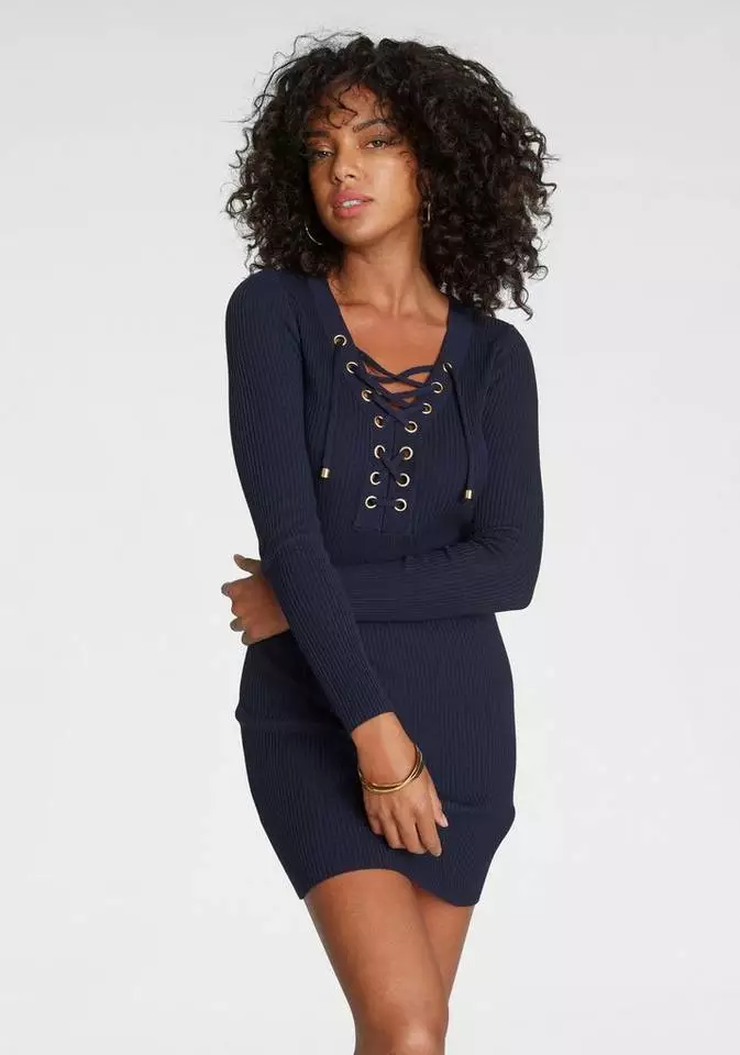 Melrose Strickkleid mit Zierschnürung 4 Melrose Strickkleid mit Zierschnürung – Bild 2