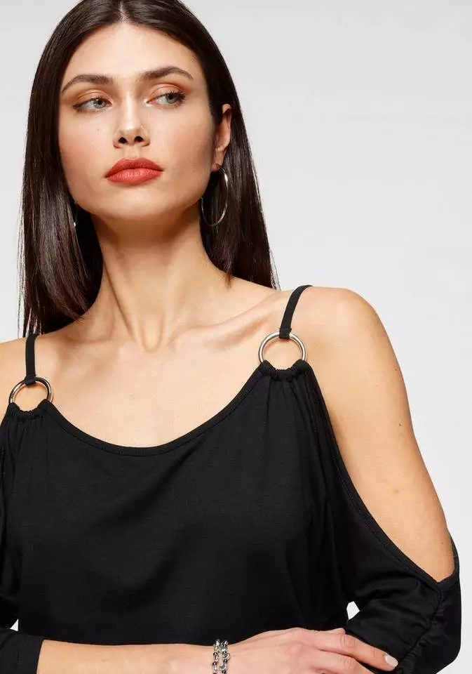 Melrose Fledermausshirt mit Ring-Detail und Ärmelraffung 5 Melrose Fledermausshirt mit Ring-Detail und Ärmelraffung – Bild 3