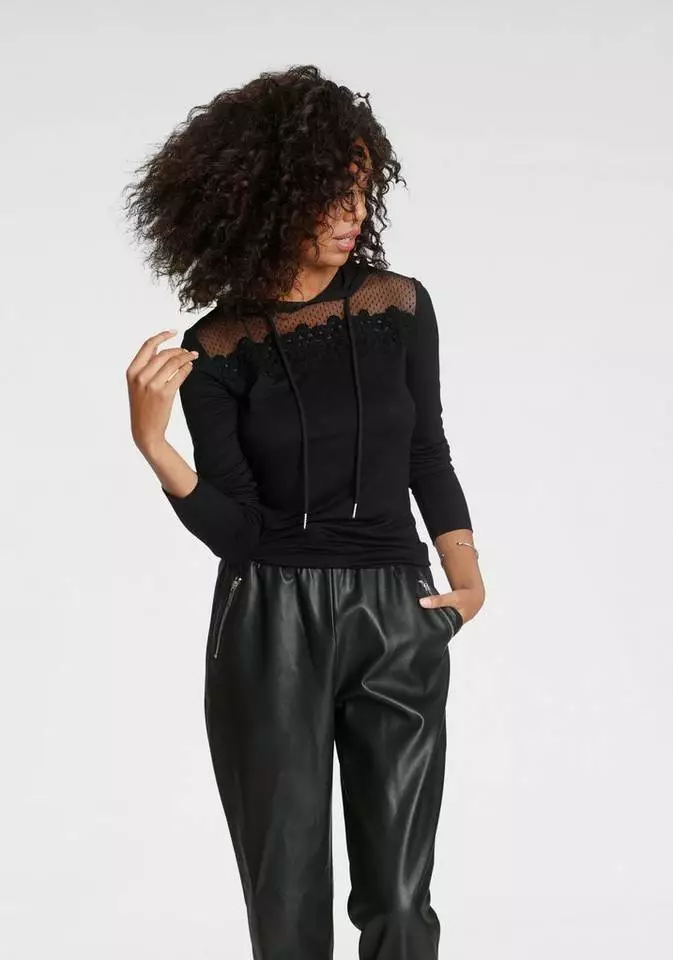 Melrose Kapuzenshirt mit Grafik-Mesh und Spitze 3 Melrose Kapuzenshirt mit Grafik-Mesh und Spitze