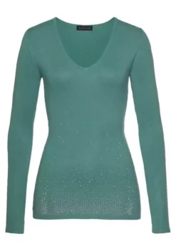 Melrose V-Ausschnitt-Pullover mit Strassdeko Hellgrün, Schwarz, Apricot 14 Melrose V-Ausschnitt-Pullover mit Strassdeko Hellgrün, Schwarz, Apricot -Melrose Verkaufsshop 57408899 8781 5e5b 82d3 a6fdcbaac2f9