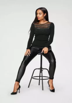 Melrose Rundhalspullover mit Mesh und Glitzersteinen 11 Melrose Rundhalspullover mit Mesh und Glitzersteinen -Melrose Verkaufsshop 5af5ef2e 7fc1 54ff baf7 f3a92b11df79