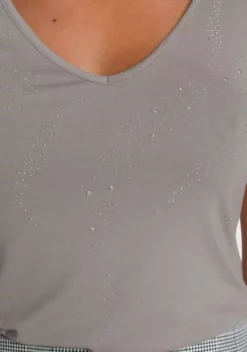 Melrose T-Shirt mit Glitzersteinen Grau, Schwarz 15 Melrose T-Shirt mit Glitzersteinen Grau, Schwarz -Melrose Verkaufsshop 5b95d49f ff17 5c54 8525 2c5a2e7a7e49