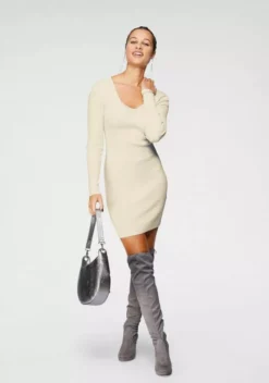 Melrose Strickkleid mit Glitzersteinen und Rippenstrick Offwhite, Schwarz 14 Melrose Strickkleid mit Glitzersteinen und Rippenstrick Offwhite, Schwarz -Melrose Verkaufsshop 636f6885 0080 5b6f 9c56 209cd13da7cf