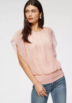 Melrose Chiffonbluse mit Zierperlen Marine, Rosa 20 Melrose Chiffonbluse mit Zierperlen Marine, Rosa -Melrose Verkaufsshop 65bd4f20 a780 5727 8a8c 1ebf13d2e31c