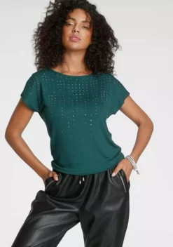 Melrose Verkaufsgeschäft 30 Melrose Fledermausshirt mit Ziernieten