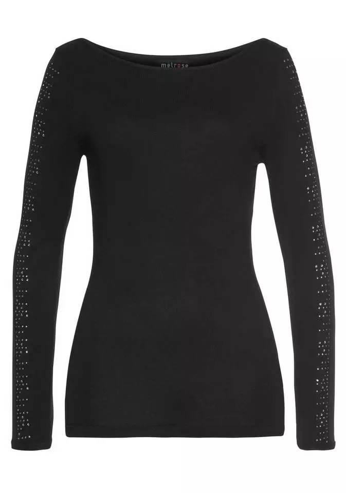 Melrose Strickpullover mit Mesheinsatz und Glitzersteinen - NEUE KOLLEKTION 7 Melrose Strickpullover mit Mesheinsatz und Glitzersteinen - NEUE KOLLEKTION – Bild 5