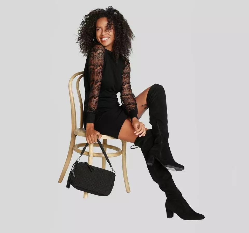 Melrose Strickkleid mit Spitzen-Arm 10 Melrose Strickkleid mit Spitzen-Arm – Bild 8