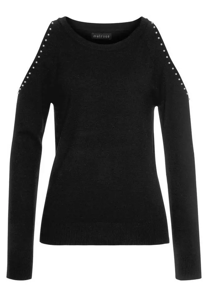 Melrose Freizeitanzug, aus Strick mit Perlen-Details - NEUE KOLLEKTION Schwarz, Beige-meliert 7 Melrose Freizeitanzug, aus Strick mit Perlen-Details - NEUE KOLLEKTION Schwarz, Beige-meliert – Bild 5