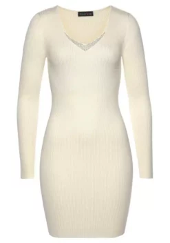 Melrose Strickkleid mit Glitzersteinen und Rippenstrick Offwhite, Schwarz 15 Melrose Strickkleid mit Glitzersteinen und Rippenstrick Offwhite, Schwarz -Melrose Verkaufsshop 72129434 eaa9 57ae b881 16a89d6a3709