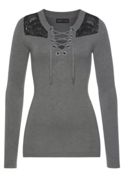 Melrose Strickpullover mit Schnürung und Spitze 12 Melrose Strickpullover mit Schnürung und Spitze -Melrose Verkaufsshop 7393c7c6 9a62 5a80 9cd3 c73dae9f2fb6
