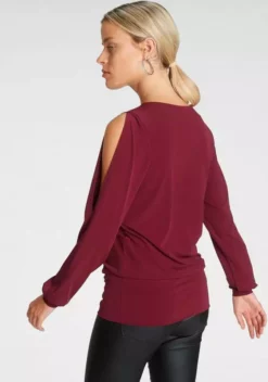 Melrose Langarmshirt mit Strassdetail Schwarz, Schwarz-weiß-rosé, Dunkelrot 12 Melrose Langarmshirt mit Strassdetail Schwarz, Schwarz-weiß-rosé, Dunkelrot -Melrose Verkaufsshop 7b2db0de 5df3 5372 a55a 473459b66ae5